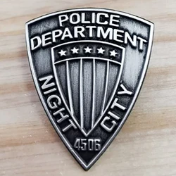 Cyberpunk NCPD badge metal pin game Jewelry gift