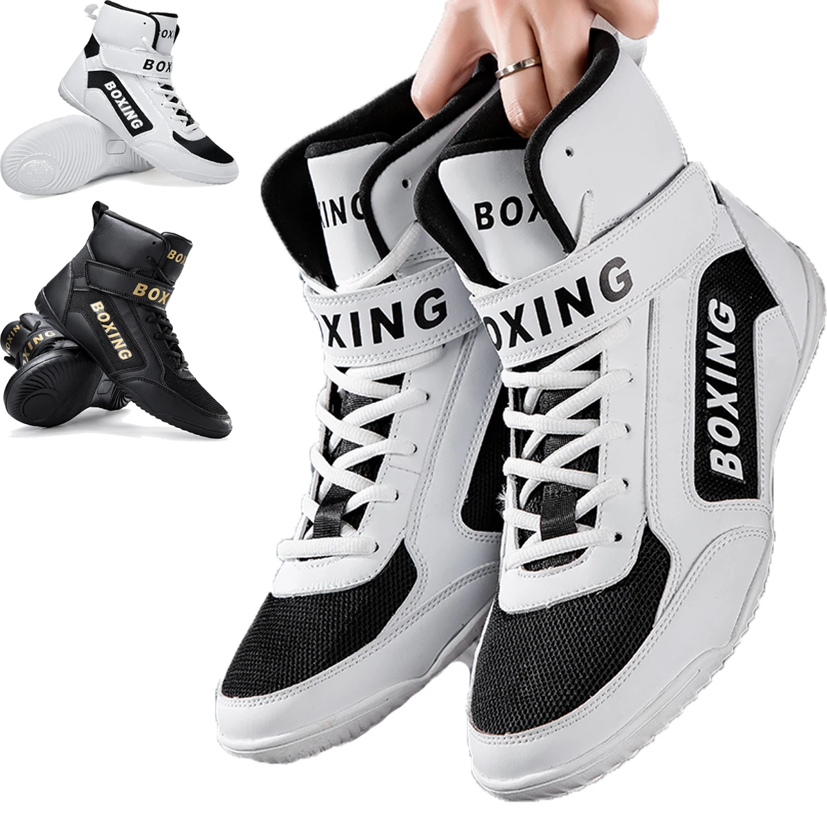 Men Boxing Shoes Top Quality Fighting Classic Training Wrestling Shoes Top Quality Sneaker Women Sports Boxing Boots Sneakers