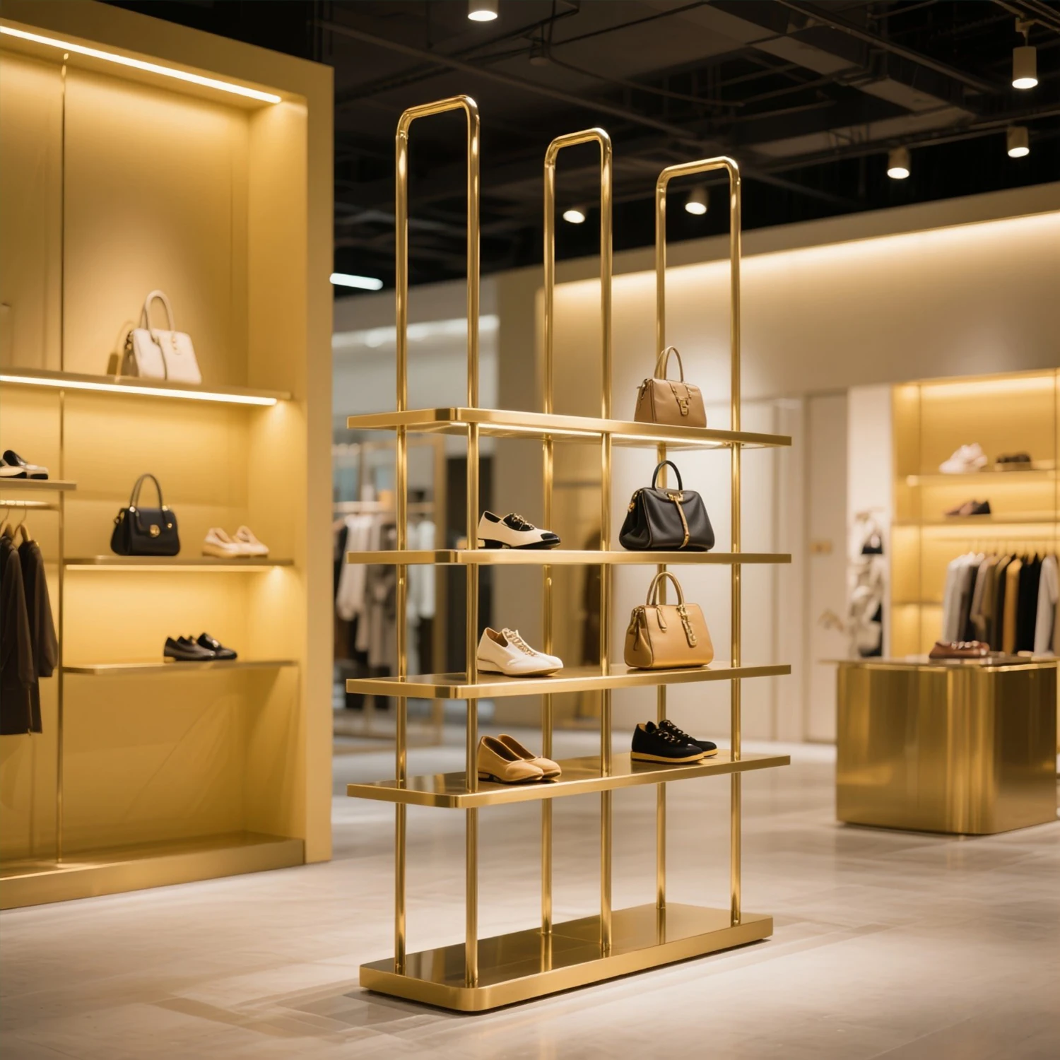 

Stainless steel partition rack light luxury decoration living room dining room display rack office bookshelf display rack floor