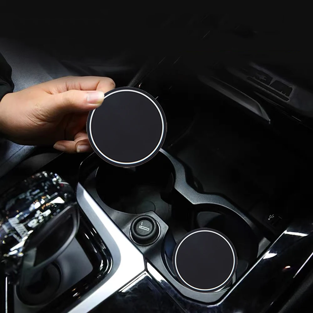 Universal Car Silicone Coaster Anti-Slip Water Cup Drink Mat Non-Slip Waterproof Interior Decoration Accessories