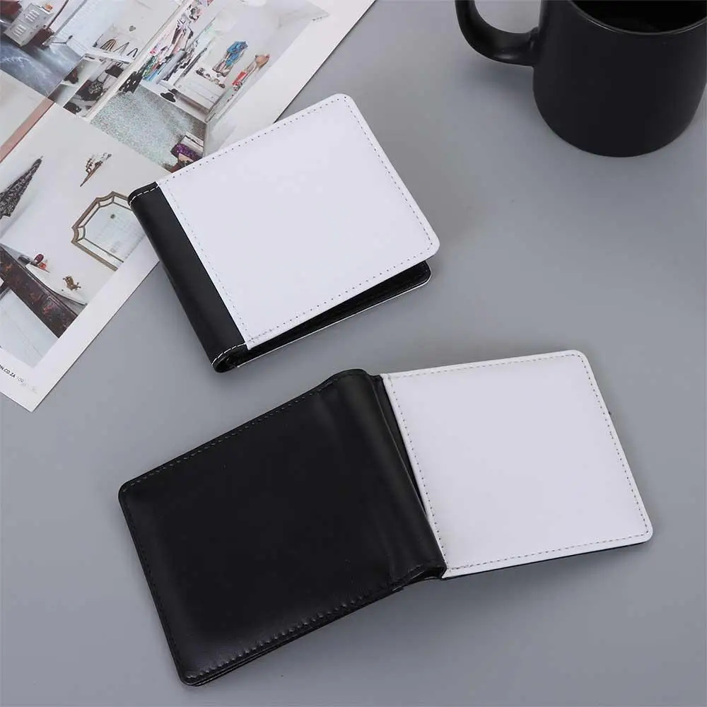 Sublimation Heat Transfer Leather Wallet Blank New Style DIY Bank Card Holder Print Image for Work Travel Gift for Women Men