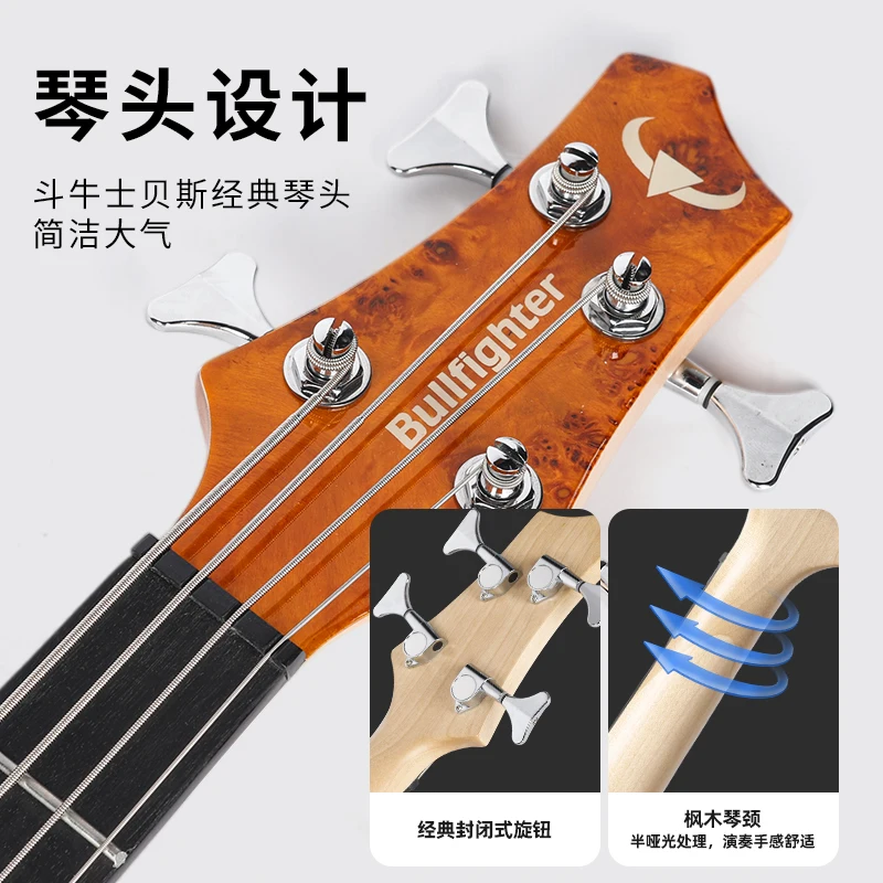 Electric Bass Rock Performance Bass Four-String Five-String Set Beginner Entry-Level Guitar BASS Instrument