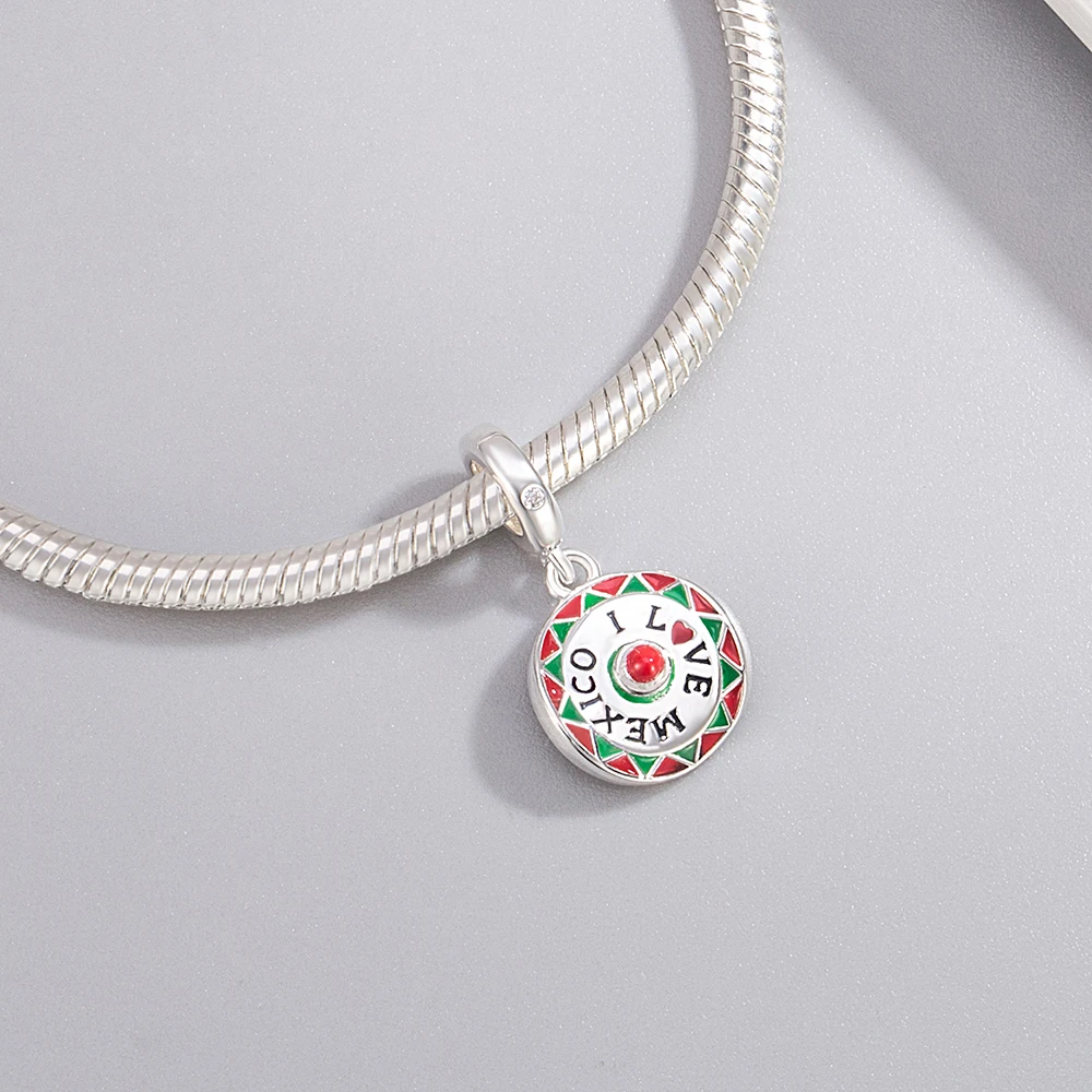 Pan Charms USA Japan Mexico Flag Landmark Pendant Beads Fit Original Bracelet Jewelry DIY Travel Souvenir Gift for Her Women view 5