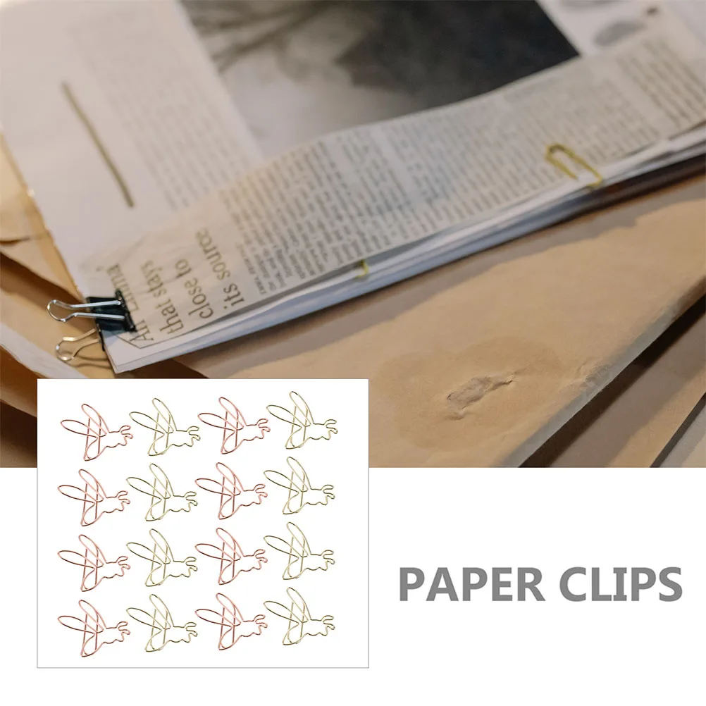 24 szt. spinaczy biurowych w kształcie pszczół, kreatywne małe spinacze z metalu ze stopu cynku, urocze spinacze do papieru, uchwyt biurowy, artykuły biurowe