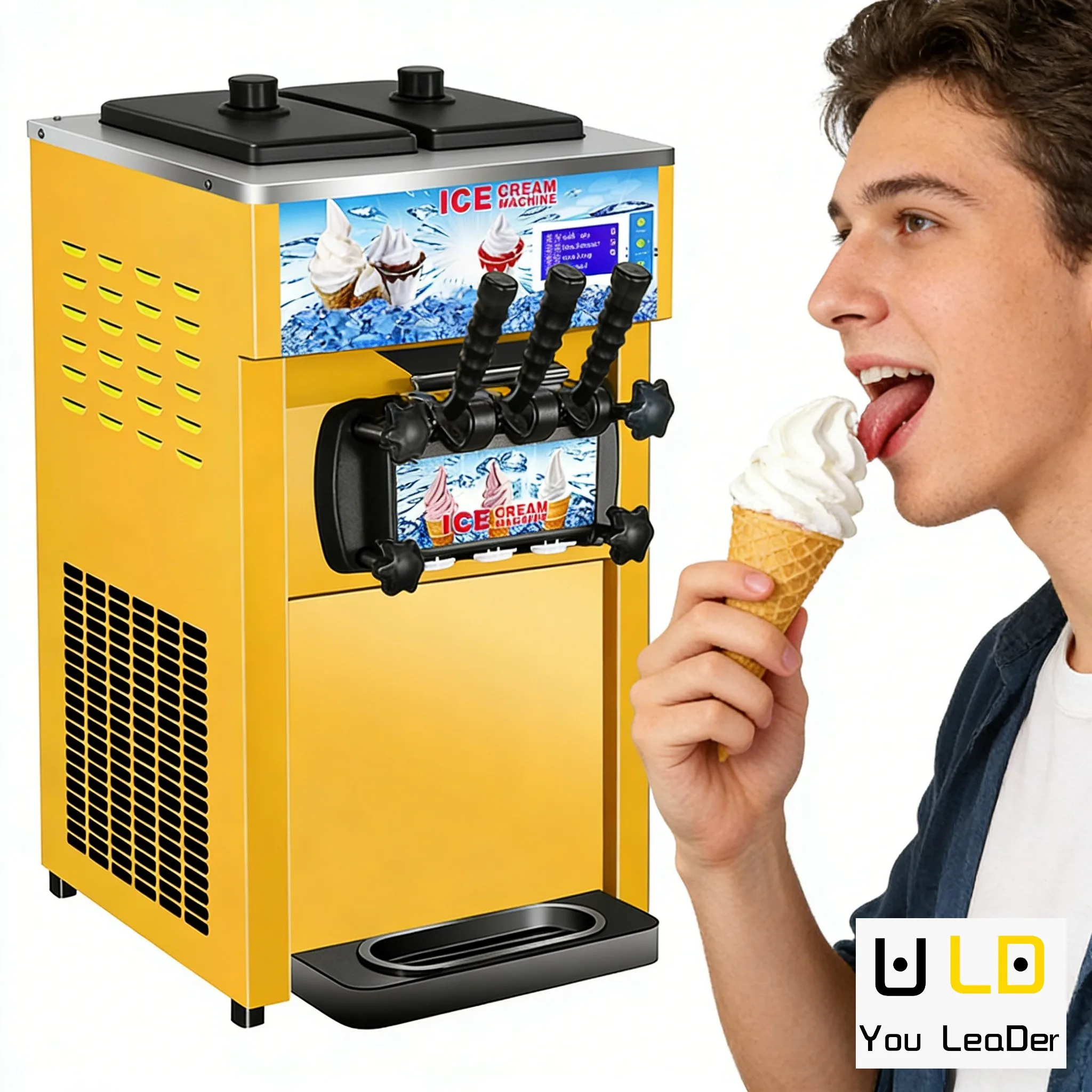Mini Soft Ice Cream Machine Stainless Steel Commercial Use 110V/220V