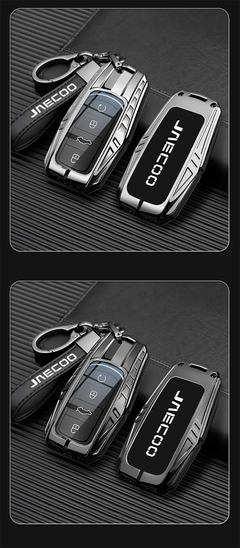 Zinklegierung Autoschlüsseletui für Chery Jaecoo J7 7 PHEV 2025 J8 8 2026 Schlüsselanhänger Fernbedienung Abdeckung Shell Gehäuse Halter Fob Zubehör – Detail 12