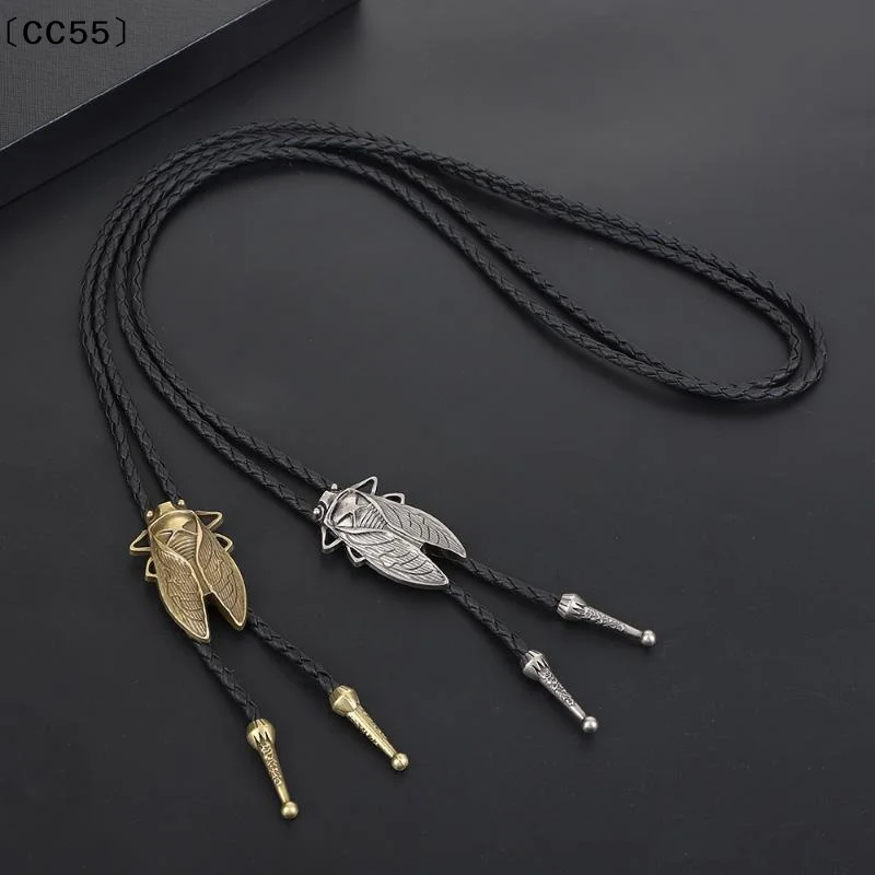 Carved Cicada Buckle Decors Bolo Tie For Men Women Bridegroom Wedding Necklace Western Cowboy Necktie Bolo Tie For Shirt〔CC55〕