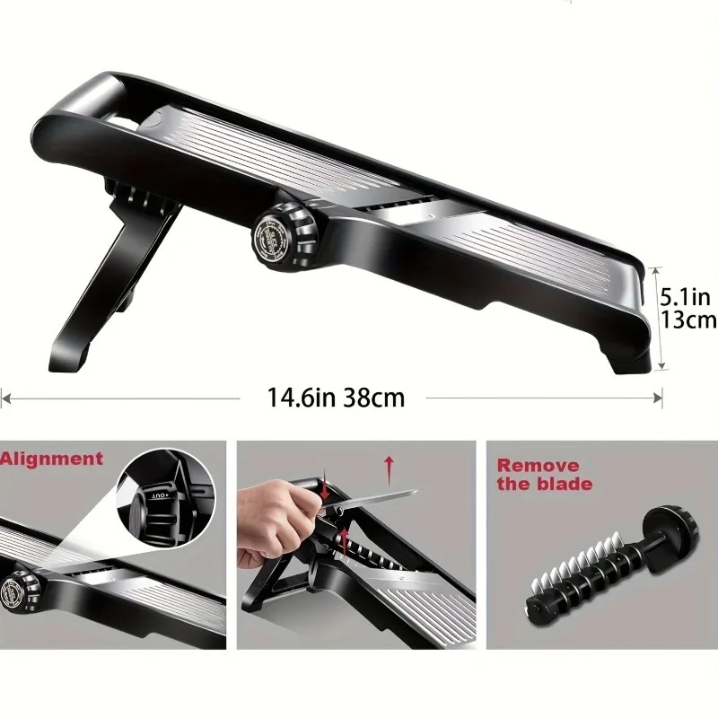 

Набор регулируемых овощерезок из нержавеющей стали: профессиональный кухонный гаджет для нарезки лука, приготовления домашних чипсов и французских закусок