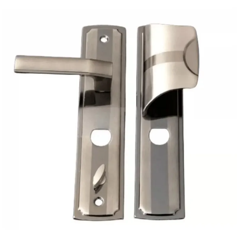 938T Iron Security Door Handle, Black Gold Straight Lever with 222mm Hole Distance