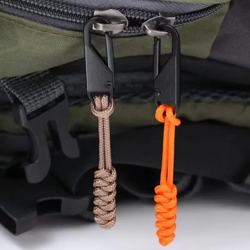 Multi-Functional Zipper Pulls for Backpack Jacket Tent Repair Kit Non-Slip Metal Polyester Cord Easy Grip Replacement Puller - view 2