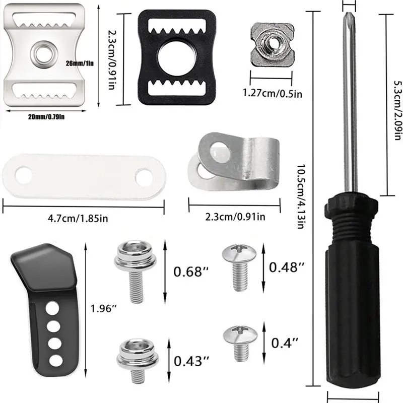 For Football Helmet Facemask Fastener Replacement Set With Screwdriver, Repair Kit For Helmet Hardware
