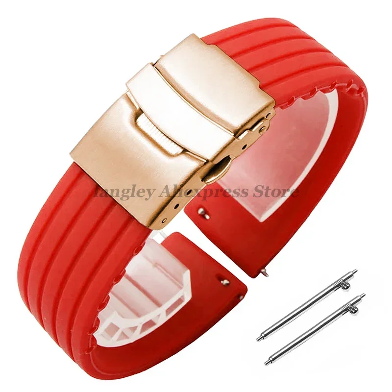 18mm 20mm 22mm 24mm Quick Release Silikon Armband für Huawei Uhr GT4/GT3 46mm für Seiko für Omega für Fossil Gummi Riemen