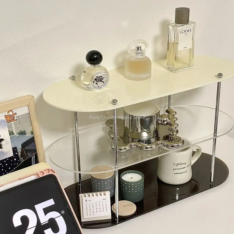 Ins Wind Storage Rack Acrylic Desktop Shelf Bathroom Cosmetics Display Multi-layer Coffee Cup Holder coffee table