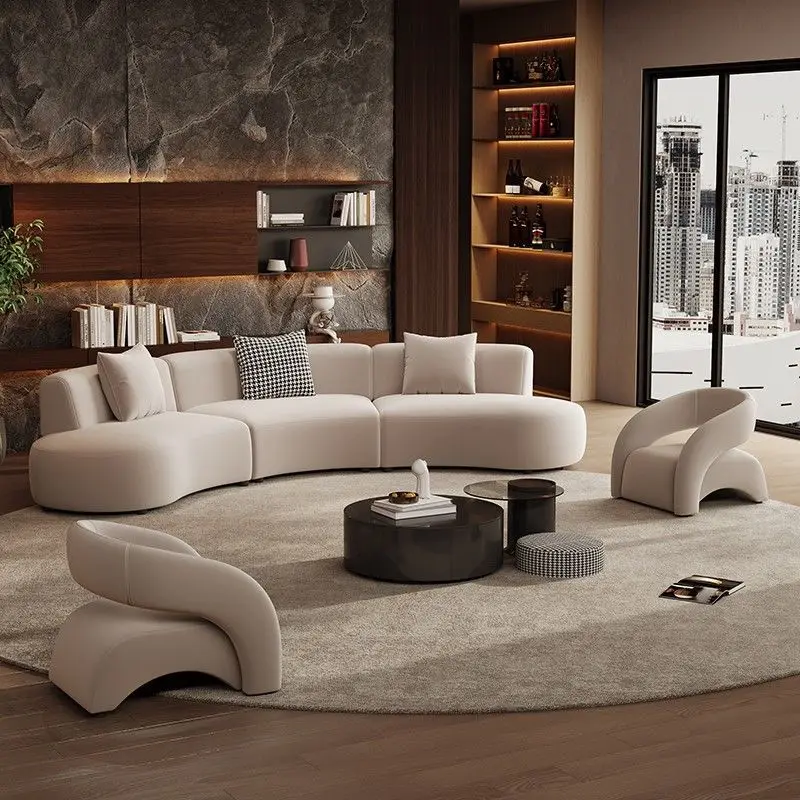 منطقة الراحة أريكة منحنية، مجموعة طاولة القهوة، ردهة الفندق، التفاوض على مكتب المبيعات، الاستقبال الزاوية #2