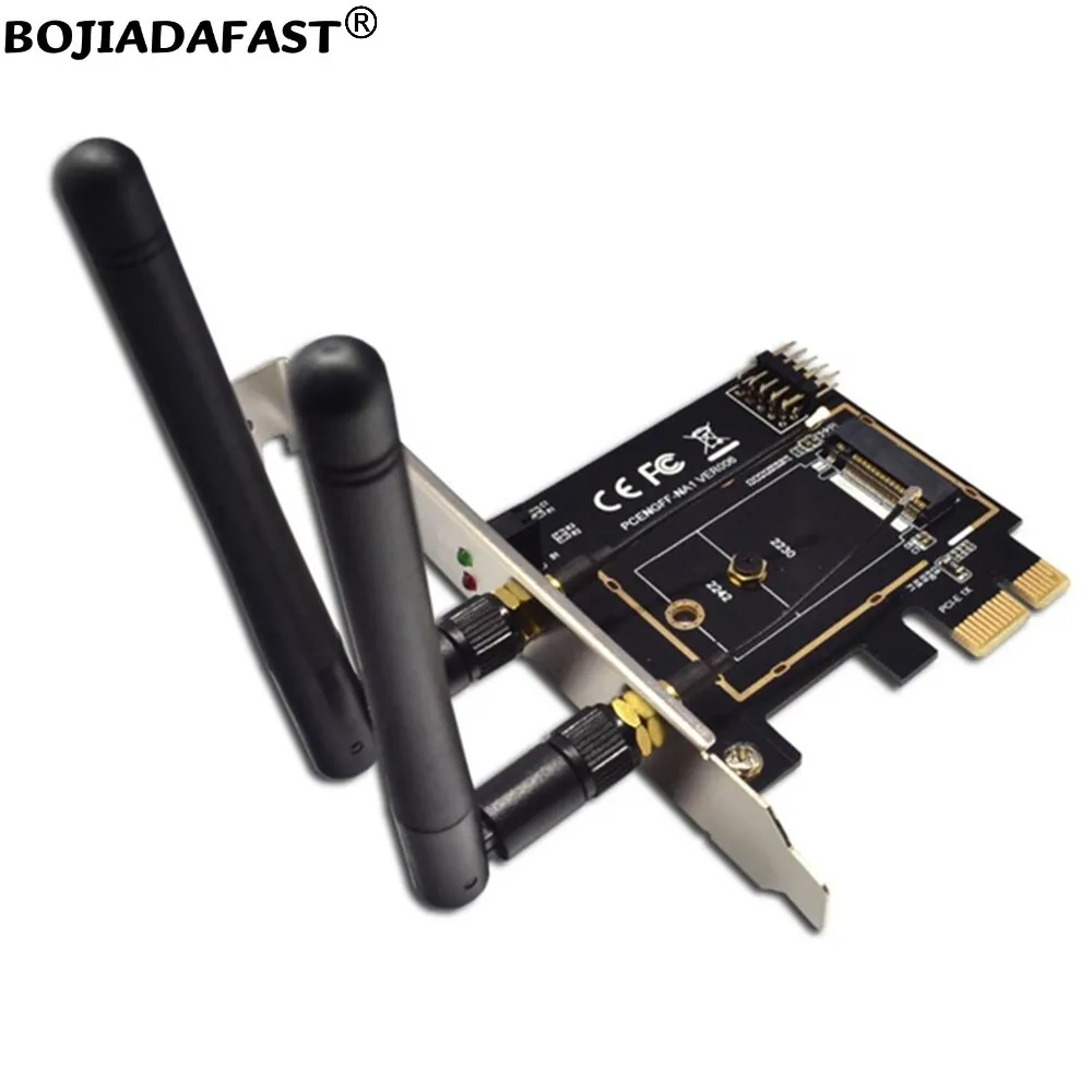 PCI Express PCI-E 1X To NGFF M.2 Key A+E Key-E Wireless Adapter Card For WiFi BT Module