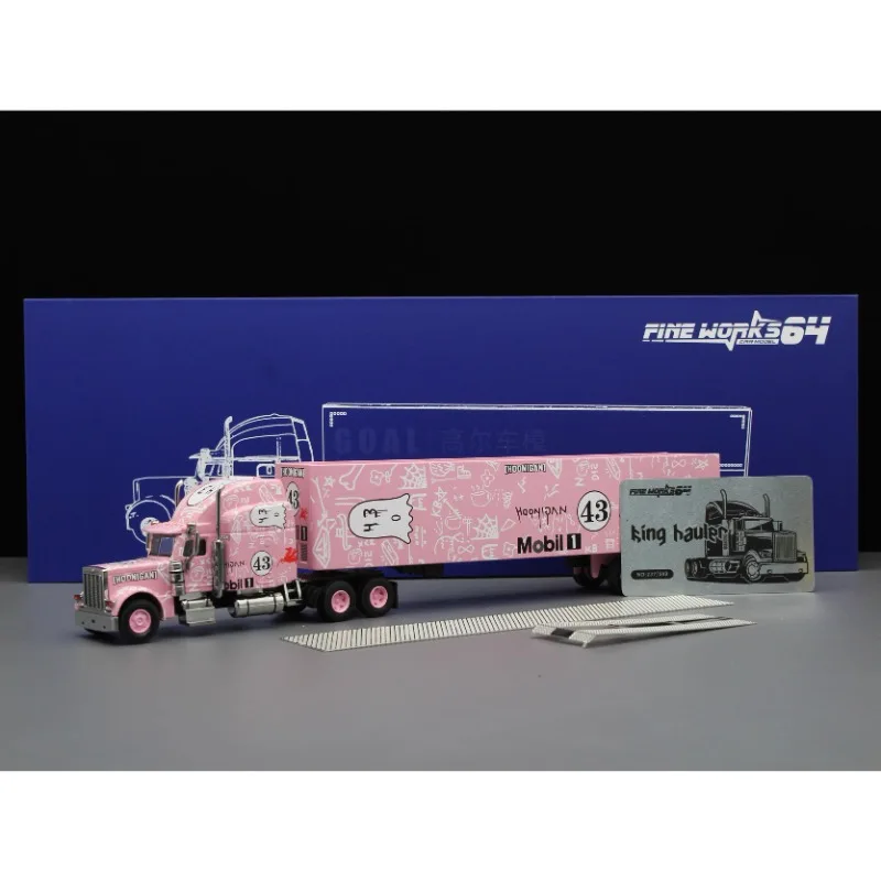 

1:64 trailer truck brick uncle powder pig die-casting simulation alloy car model children's toys, adult decorative ornaments.