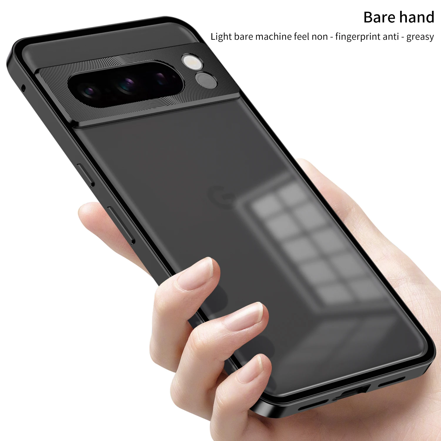 Aluminium Alloy Metal Phone Case For Google Pixel 8 Pro 7 Pro 7A Elastic Buckle Frosted Semi Transparent Metal Camera Protection