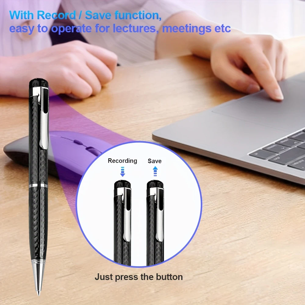 1/2 مسجل صوت صغير قابل لإعادة الشحن؛ تصميم تقليل الضوضاء مسجل صوت رقمي للمحاضرات/الاجتماعات/المقابلات/