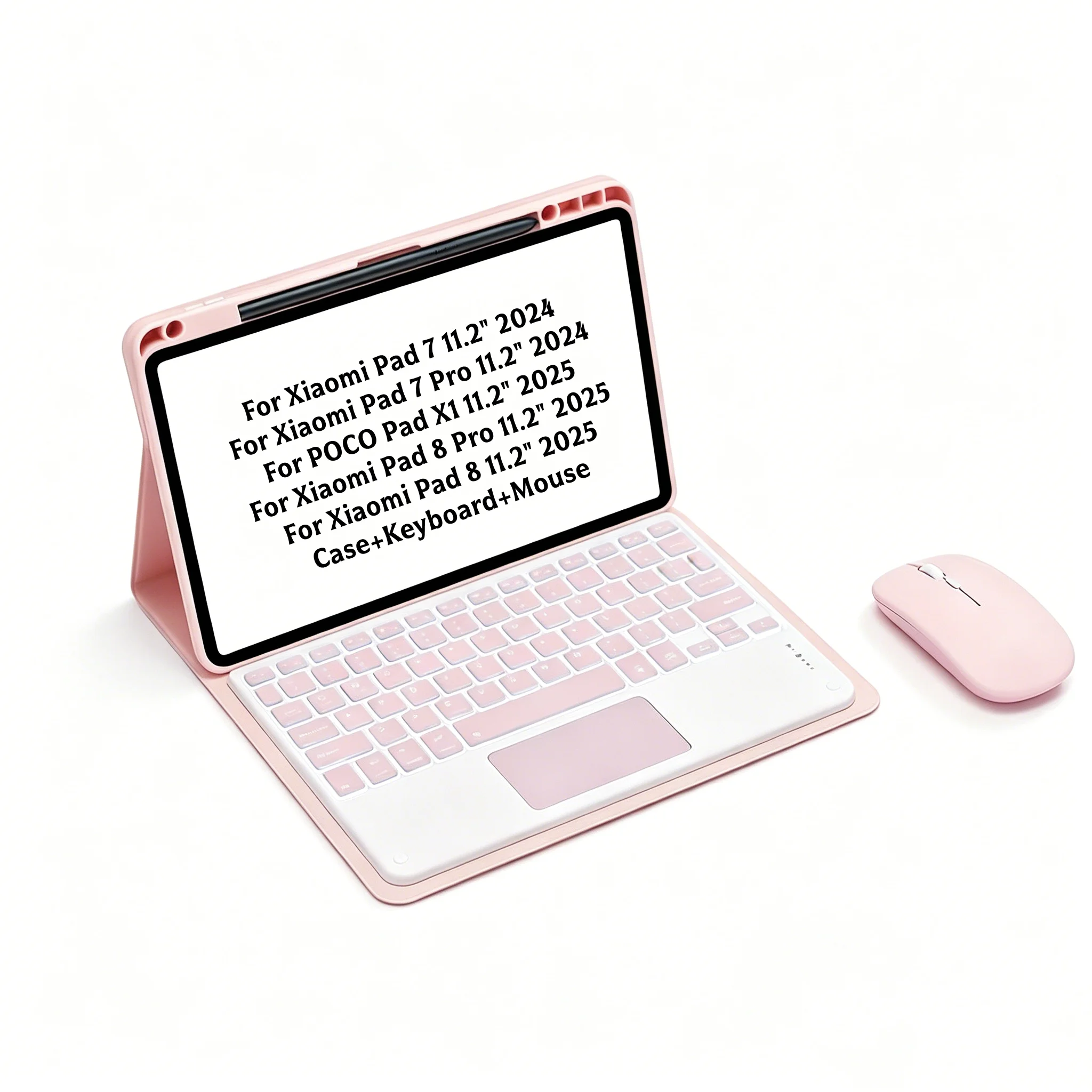 Case Bluetooth Wireless Backlight Keyboard Mouse For Xiaomi Pad 8/7 11.2