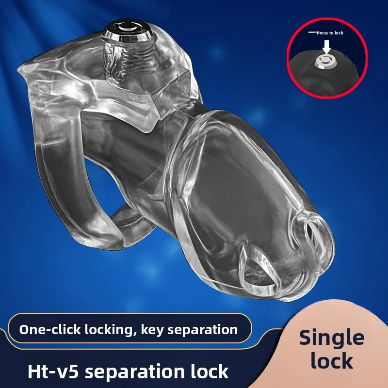 HT-V5 Chastity Lock Male Resin Chastity Separation Lock Adult Products Solitary Lock view 2