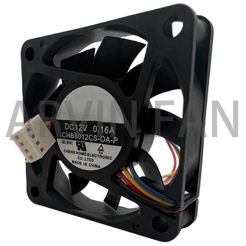 Mudo ventilador de refrigeração PWM, CPU Server Inverter Cooler, 6cm x 60x15mm, 12V CHB6012CS-OA-P, 60mm