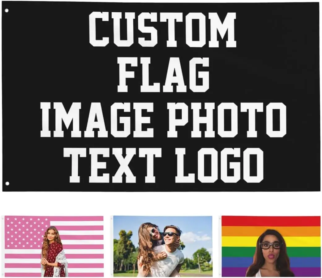 Custom 3 X 5 Ft  Flags Make Your Own Flag Display Flags Add Text/Logo for Business Banner