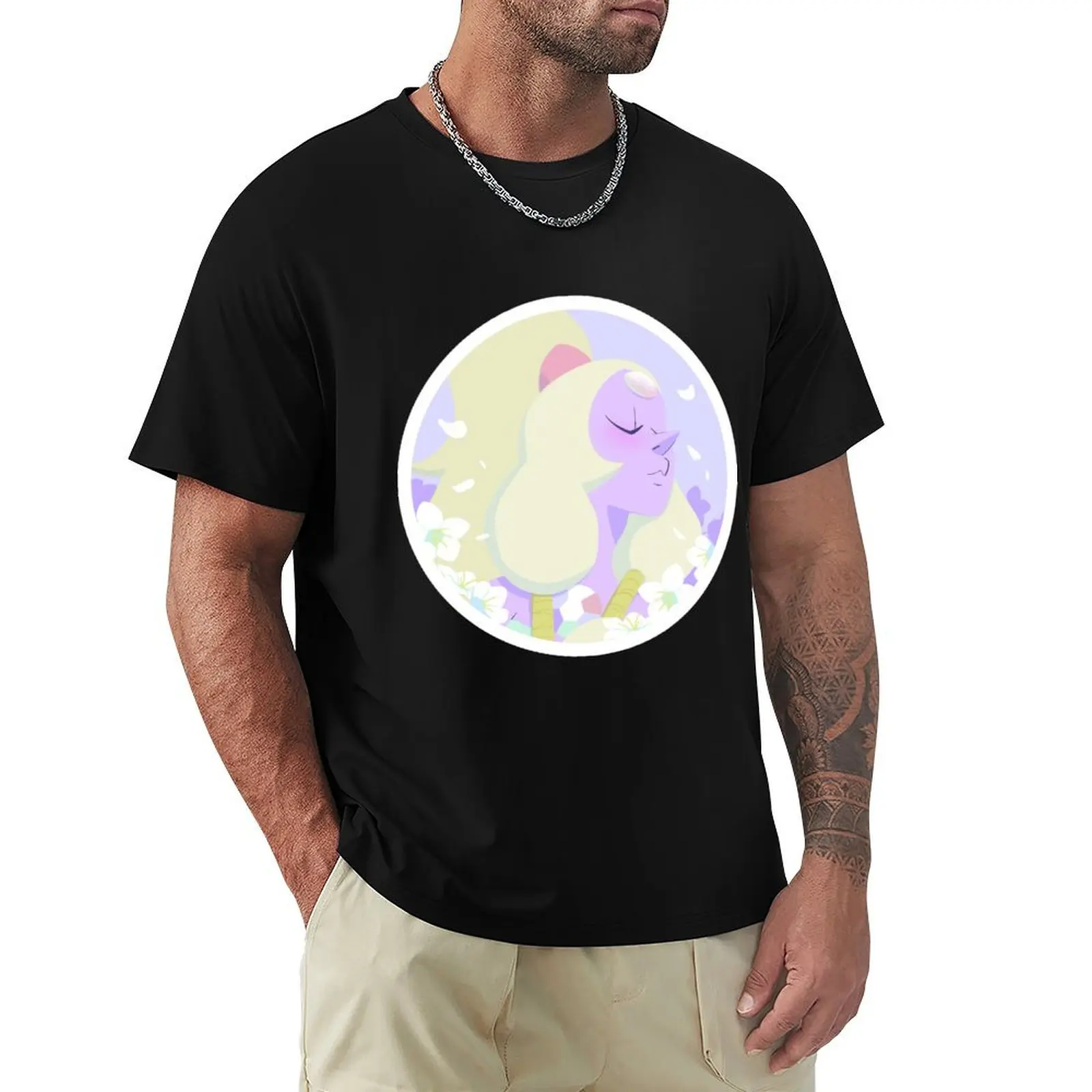 Pastel Opal portrait T-Shirt Casual Trendy Streetwear Tee Shirt