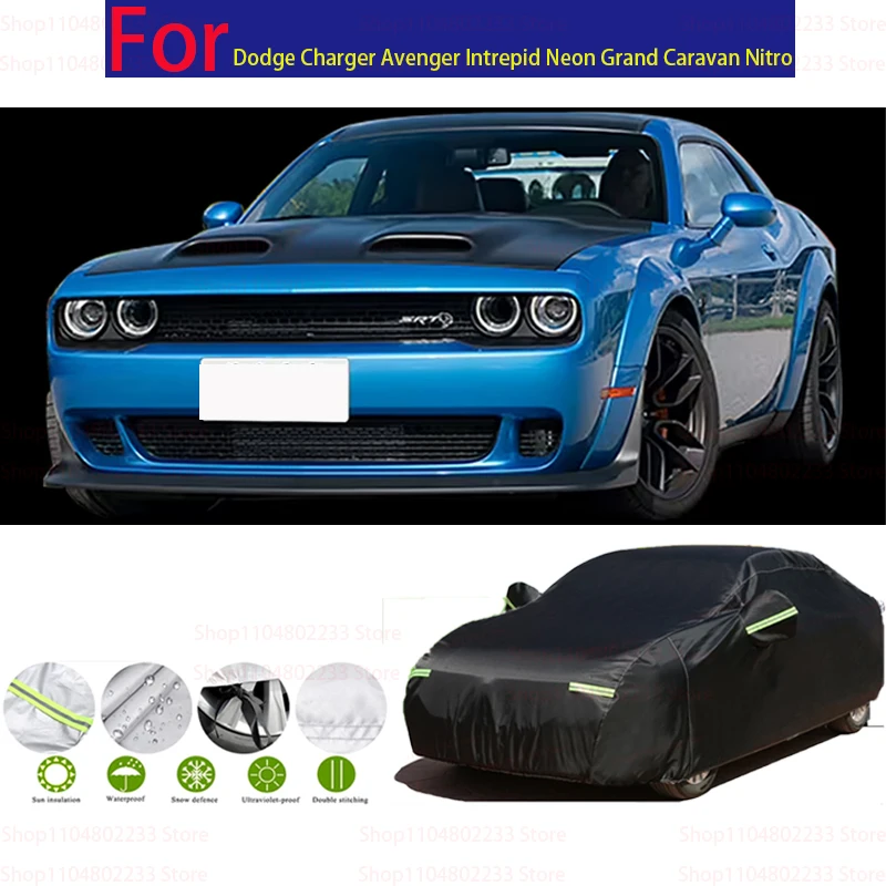 

Car Covers Outdoor Waterproof Sun Rain Snow Protection UV Auto Cover For Dodge Charger Avenger Intrepid Neon Grand Caravan Nitro