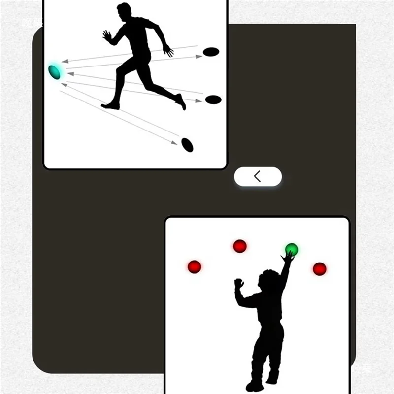 RTSHE-4Pcs luces de entrenamiento de reacción equipo de respuesta de agilidad de prueba suministros de entrenamiento de agilidad portátiles para baloncesto fútbol