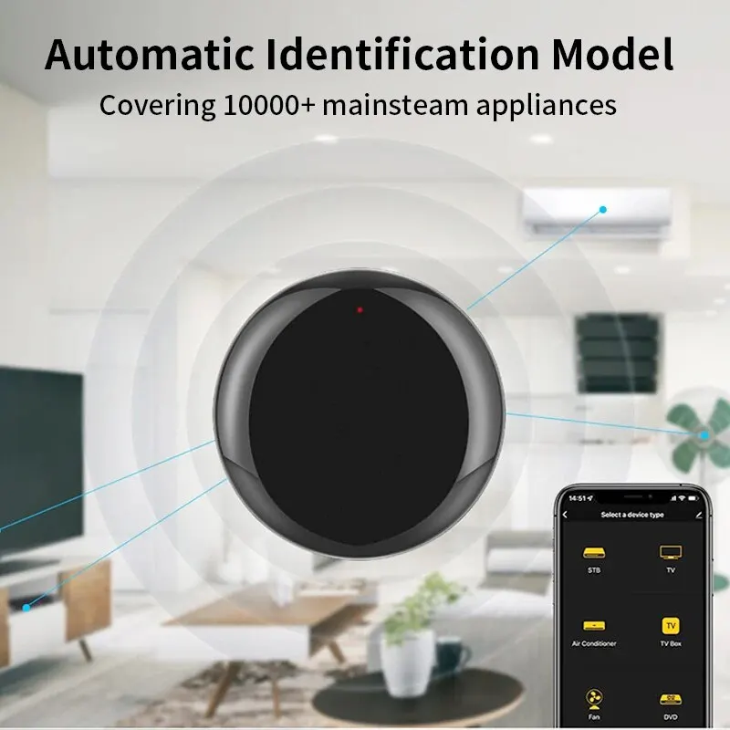 Smart Tuya WiFi IR Universal Remote Controller RF Smart Universal Infrared for Smart Home Control Works with Alexa Google Home