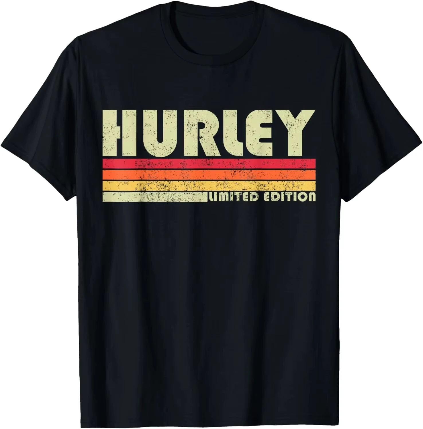2026 Casual Short Sleeve Tee, Retro Color Stripe Vintage Distressed Letter Graphic Crew Neck Cotton Daily Tshirt Kids Adults
