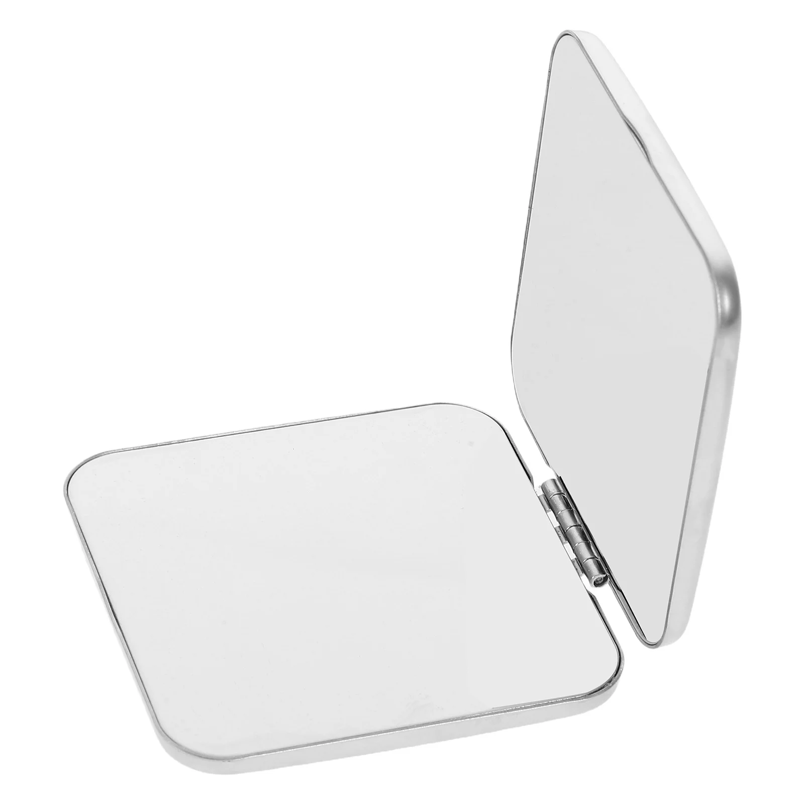 Roestvrijstalen compacte spiegel Draagbare portemonnee Make-up Kleine draagbare damesreisminispiegel voor portemonnee Duurzaam Onbreekbaar