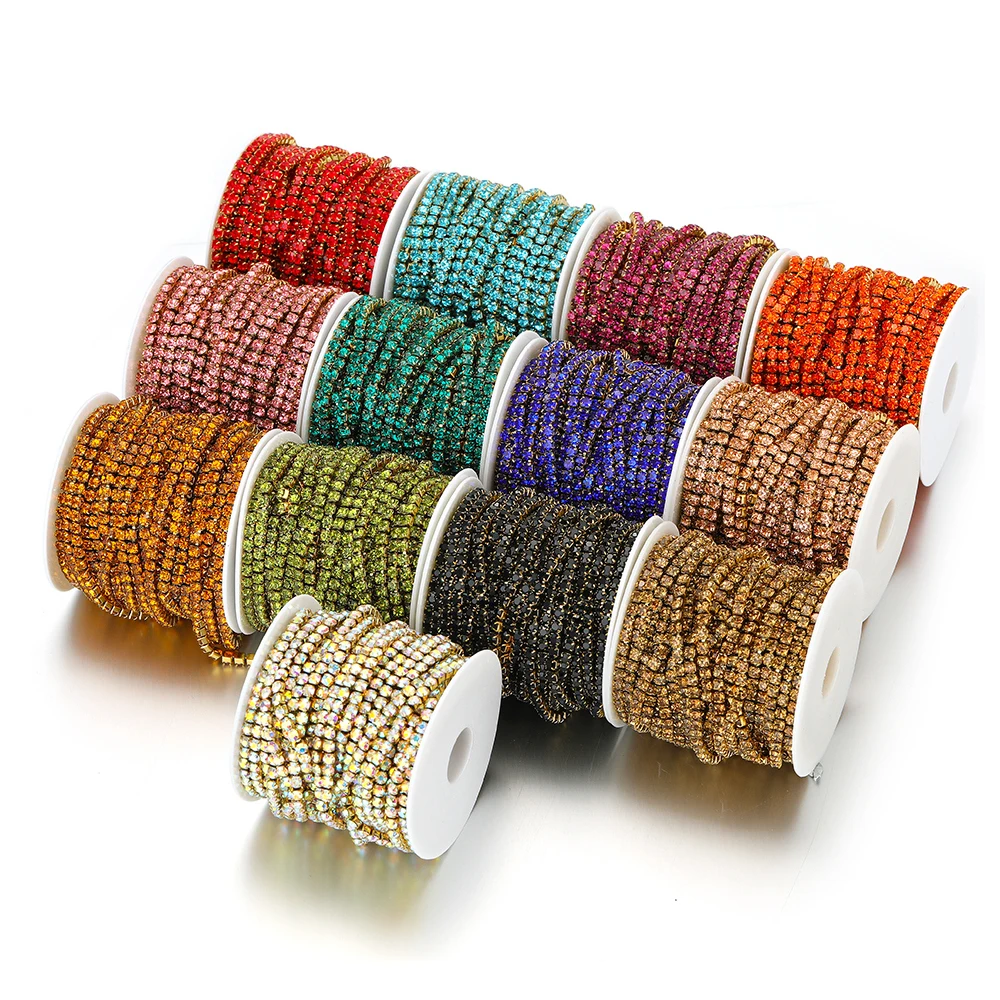 1 Meter Stainless Steel Crystal Tassel Claw Rhinestone Chains for DIY Women Necklace Bracelet Making Jewelry Clothing Supplies view 4