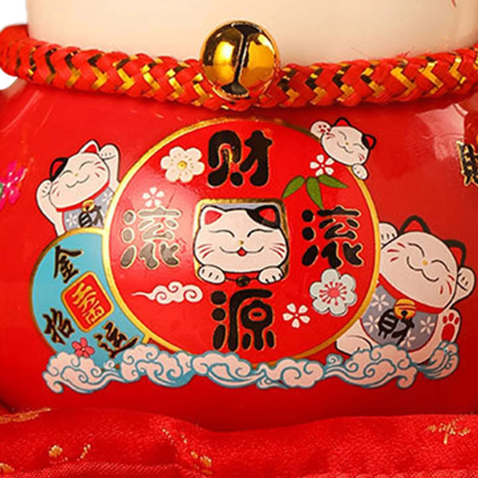 بنك العملات المعدنية Lucky Cat مقاس 4.5 بوصة رائع ولطيف جلب الحظ ورغبة جيدة من السيراميك على شكل قطة الحظ لتزيين المكتب #5