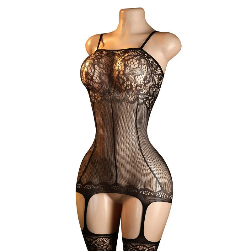 

New Style Big Size Women Open Crotch Sexy Lingerie Bodysuit Fishnet Bodystocking for Adult Nightwear