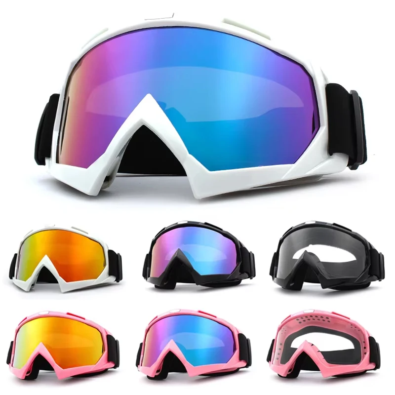 Large Frame Skiing Goggles Multicolor Winter Cycling Motorcycle Windproof Anti-Glare Glasses Outdoor Sports Tactical Goggles