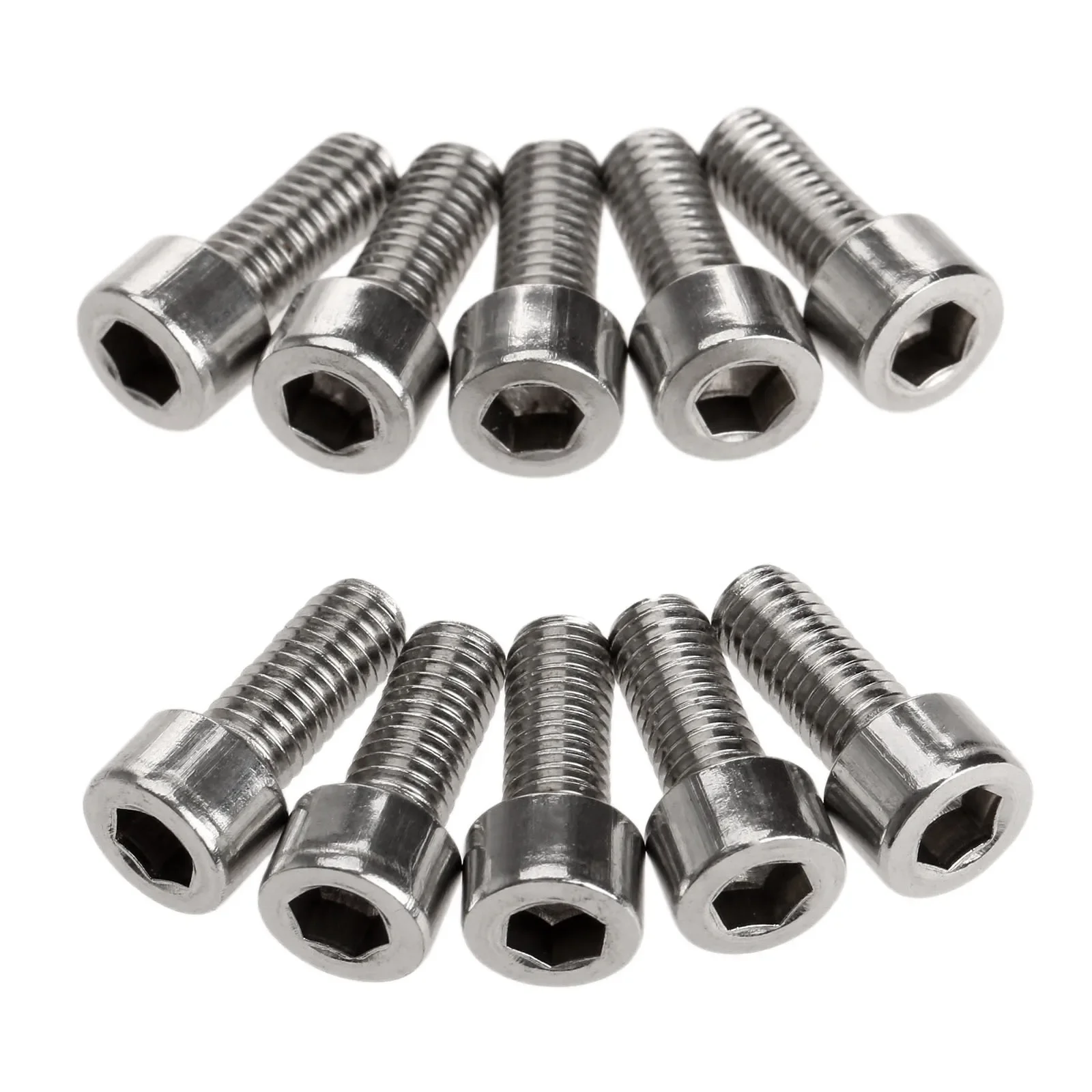 10Pcs Bicycle Screws Stainless Steel for Most Mountain Bike Water Bottle Holder Cages Racks Enhancement M5 Hexagon Bolts Screws