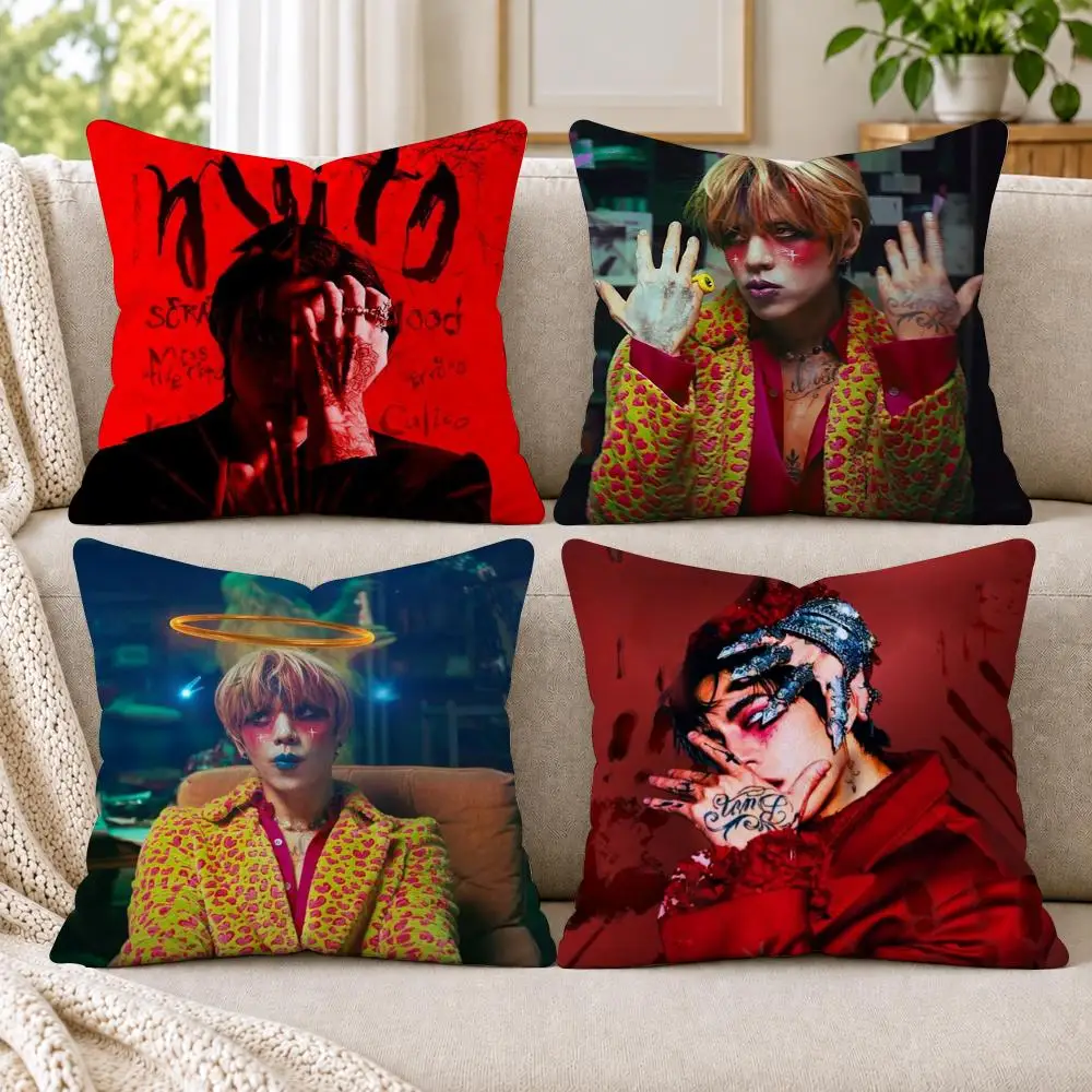 D-DPR Ian Saint Cushion Cover Short Plush Double-Sided Printing Sofa Bedroom Pillow Case Aesthetic Home Decor
