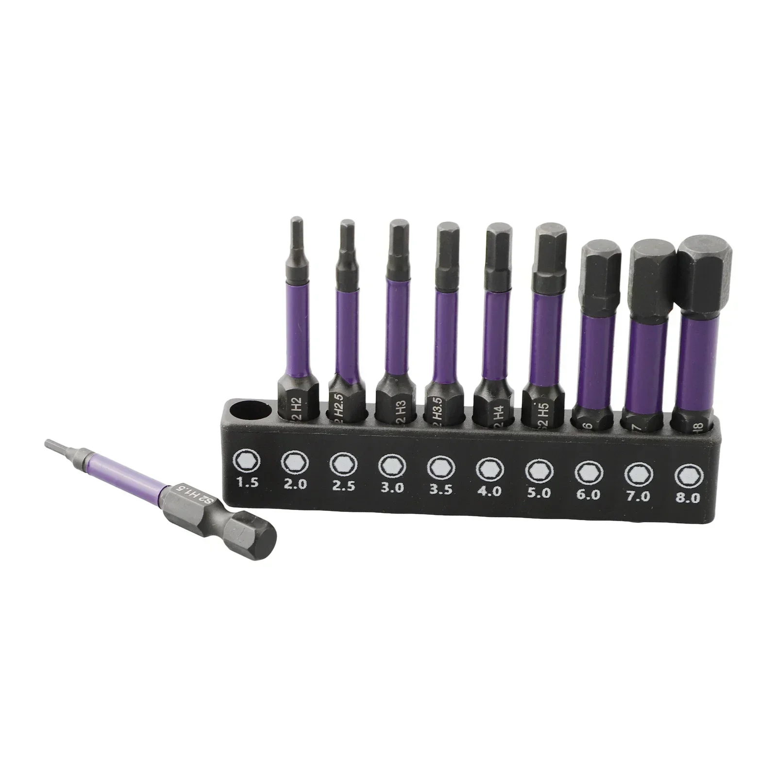 10pcs Magnetic Screwdriver Bits Set 1/4 Inch Hex Shank Electric Repair Tools Metric H1.5 2.0 H2.5 H3 H3.5 H4 H5 H6 H7 H8 Series