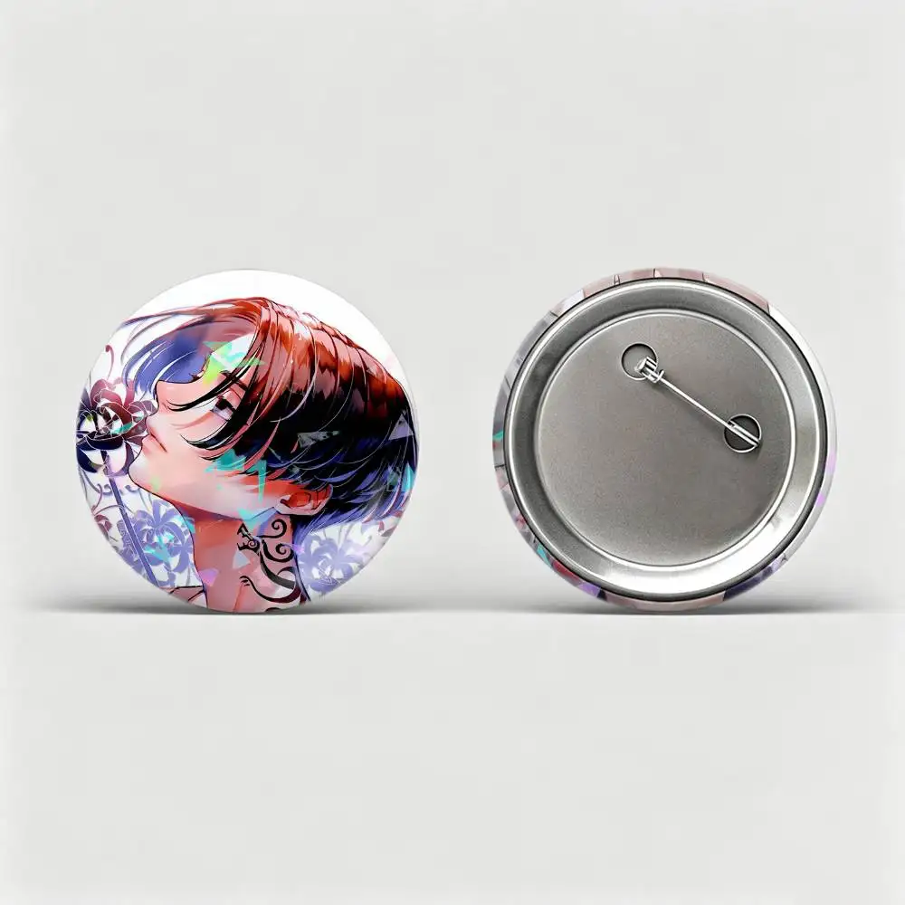 Black M-Mikey Toman Tokyo-R-Revengers Custom Tinplate Round Button Badge Pins Brooches