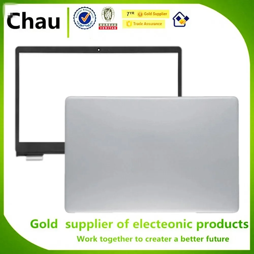 New For Dell Inspiron 15 5000 5593 LCD Back Cover A Shell Silver 032TJM / Front Bezel B Shell 0YCYPN