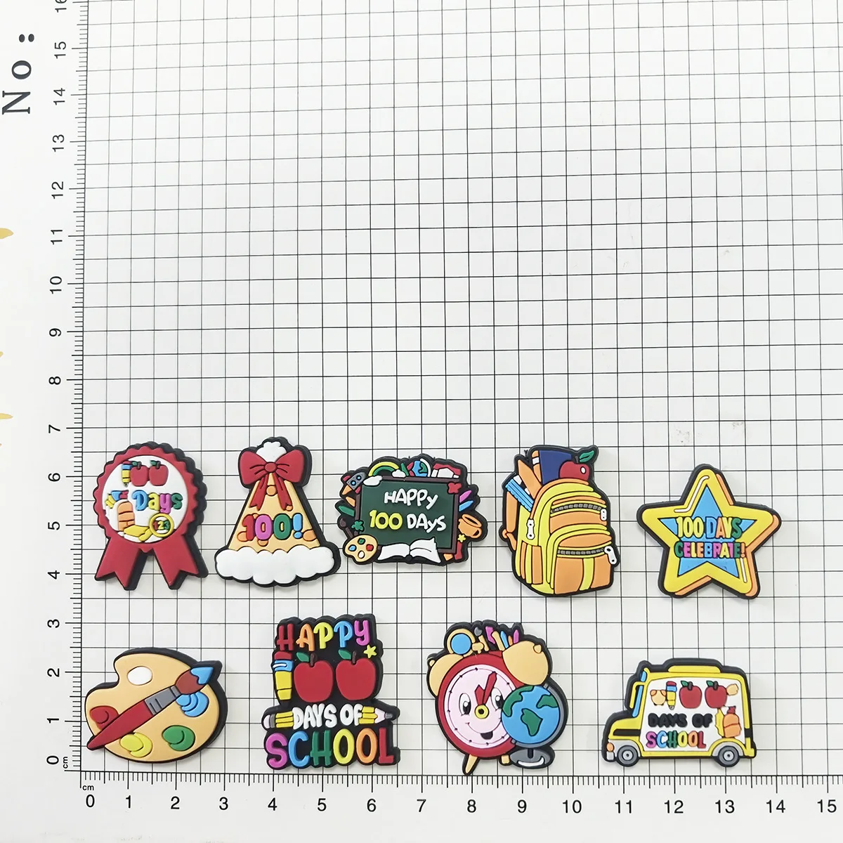 Back to school Cartoon Shoe Charms per Croc accessori zoccoli Bogg Bag Bubble Slides sandali decorazione per scarpe Fit Boys Girls Gift