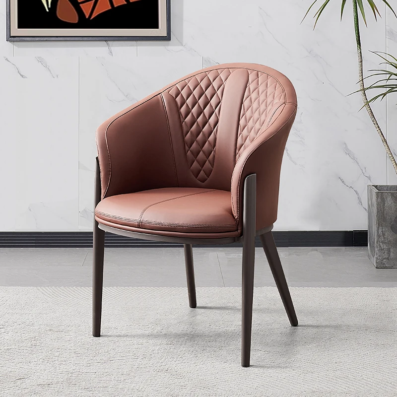 */* Juego de reposabrazos de 2 sillas de Comedor de cuero sintético, Comedor minimalista de diseño, cocina moderna, Silla Comedor, muebles para el hogar