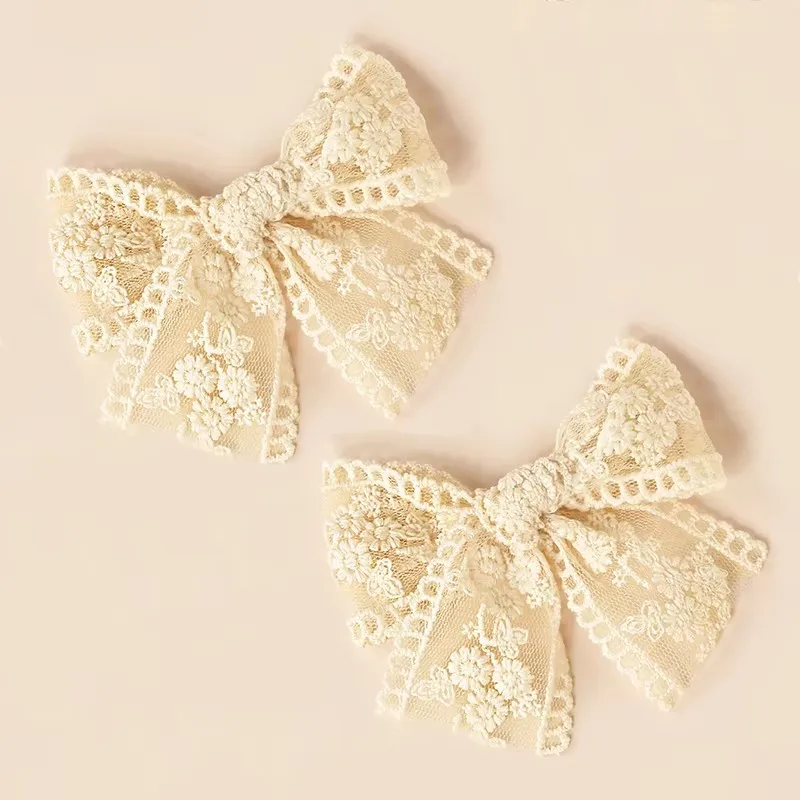 

Baby Girl Hair Clips Lace Bows Side Clip Hair Accessories Flower Barrette Summer Hair Holder Kids Hairpins Children Hairgrips