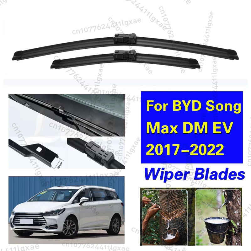 

For BYD Song Max DM EV 2017 2018 2019 2020 2021 2022 Windscreen Windshield Accessories Brushes Washer 2pcs Car Front Wiper Blade