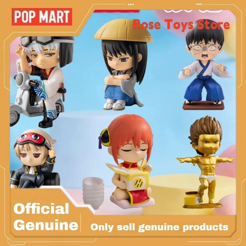 

Genuine POPMART Gintama Welcome To Yorozuya Series Blind Box Toys Gintama Figures Ornament Mystery Box Desktop Decor Model Gifts