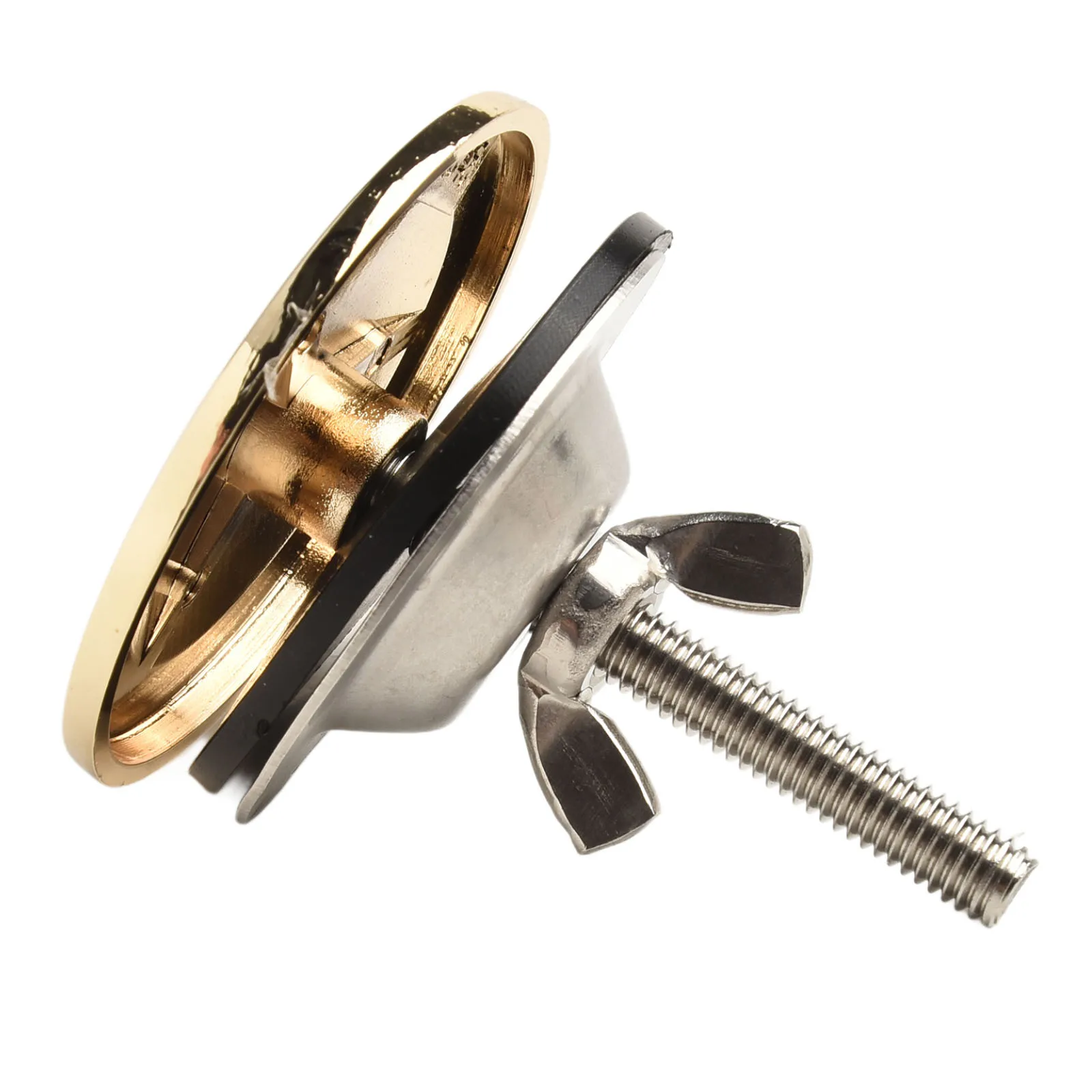 

2PCS Stainless Steel Sink Hole Cover Set for 49mm Diameter Basin Drain Holes Zinc Alloy Lid with Rubber Gasket Sealing Solution