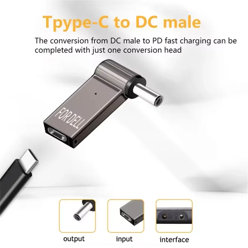 ​100W USB Type C Fast Charging Adapter Plug Connector Universal USB C Laptop Charger Converter for Dell Asus Hp Acer Lenovo