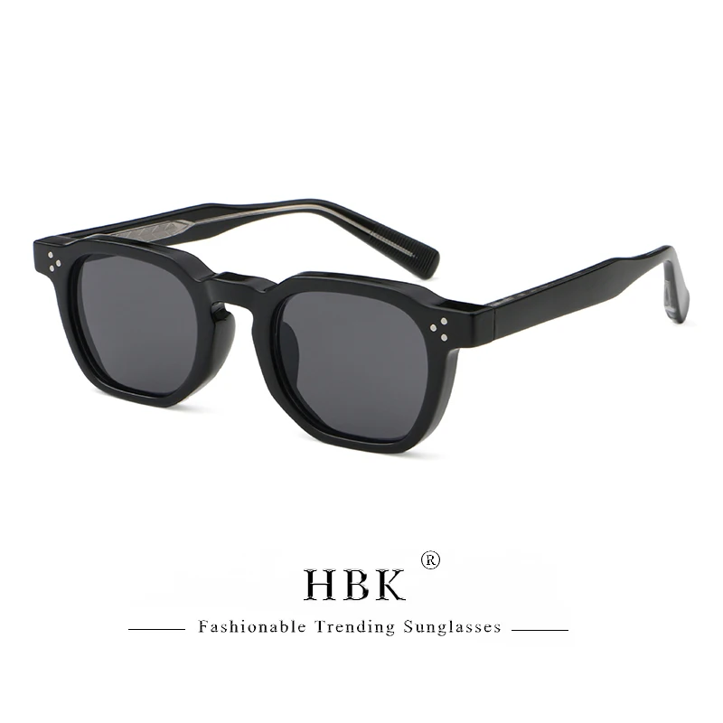 HBK New Square Retro Sunglasses Men Fashion Punk Sun Glasses Women Travel Driving Beach Eyewear Lunette De Soleil Femme UV400