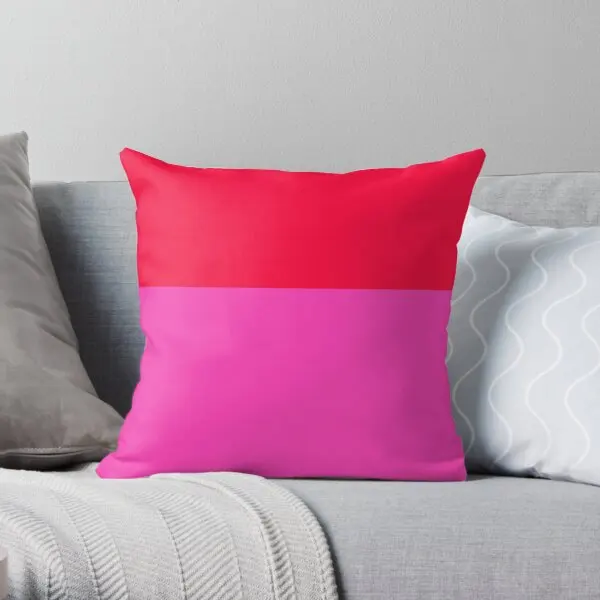 

Bold Vivid Neon Red And Pink Colorblock Printing Throw Pillow Cover Bedroom Office Anime Hotel Pillows not include One Side